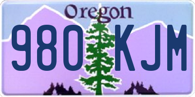 OR license plate 980KJM