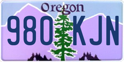 OR license plate 980KJN