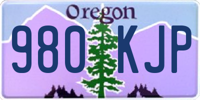 OR license plate 980KJP