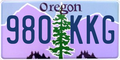 OR license plate 980KKG