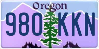 OR license plate 980KKN