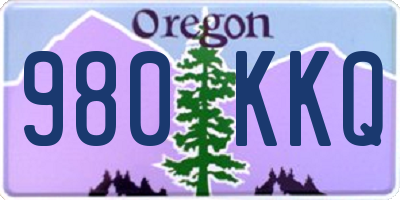 OR license plate 980KKQ