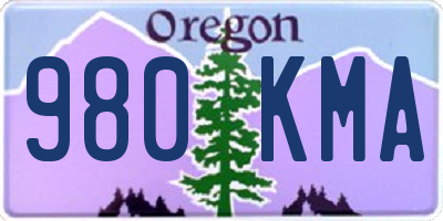 OR license plate 980KMA