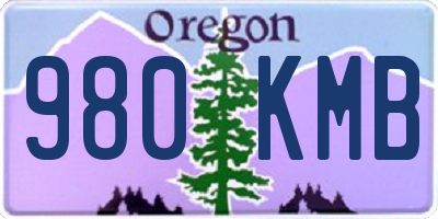 OR license plate 980KMB
