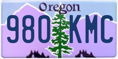 OR license plate 980KMC