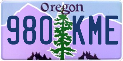 OR license plate 980KME