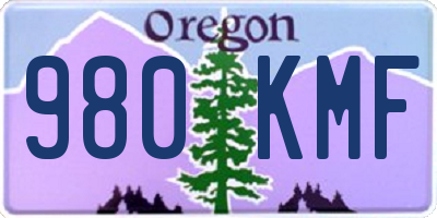 OR license plate 980KMF