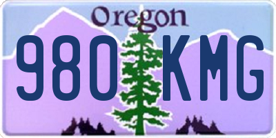 OR license plate 980KMG