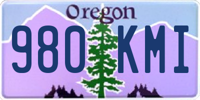 OR license plate 980KMI