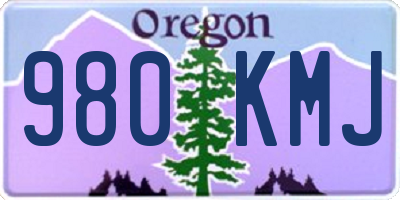OR license plate 980KMJ