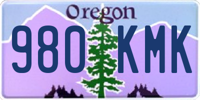 OR license plate 980KMK