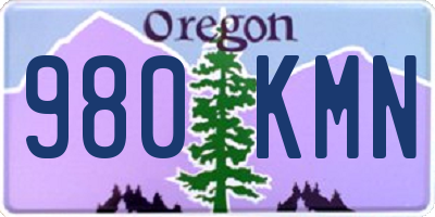 OR license plate 980KMN