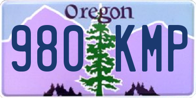 OR license plate 980KMP