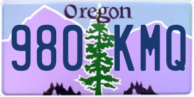 OR license plate 980KMQ