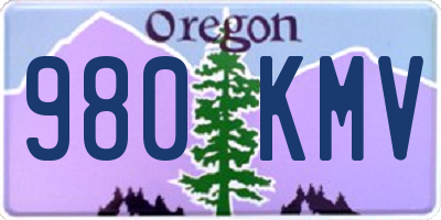 OR license plate 980KMV