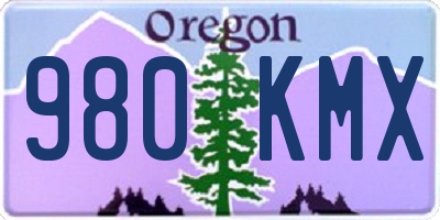OR license plate 980KMX