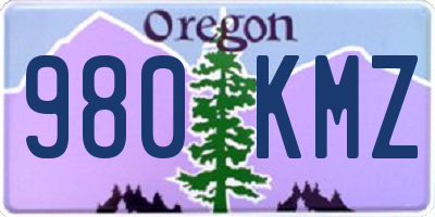 OR license plate 980KMZ