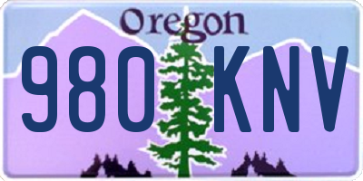 OR license plate 980KNV