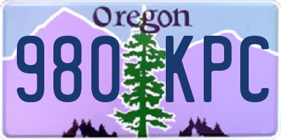 OR license plate 980KPC