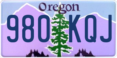 OR license plate 980KQJ