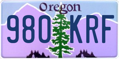OR license plate 980KRF