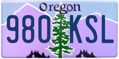 OR license plate 980KSL