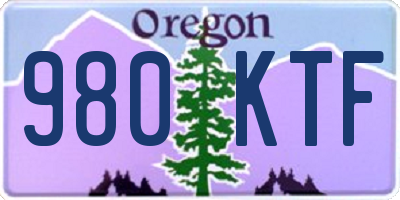 OR license plate 980KTF