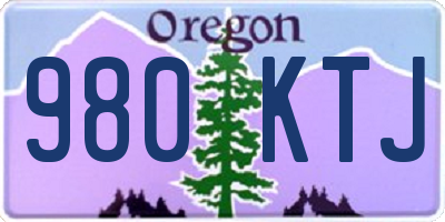 OR license plate 980KTJ