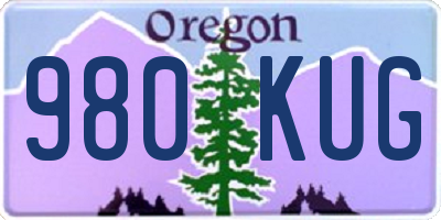 OR license plate 980KUG