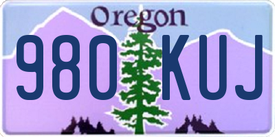 OR license plate 980KUJ