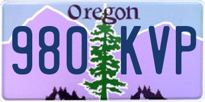 OR license plate 980KVP