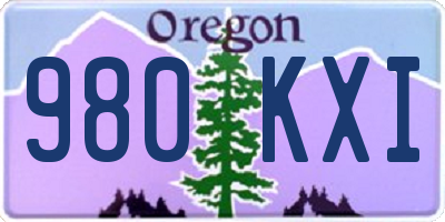 OR license plate 980KXI