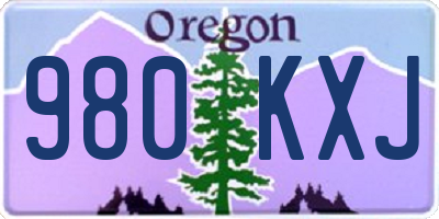 OR license plate 980KXJ