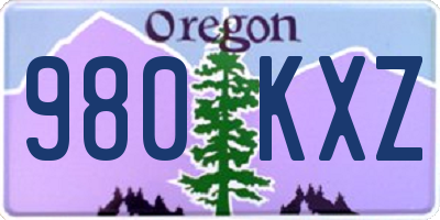 OR license plate 980KXZ
