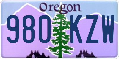 OR license plate 980KZW