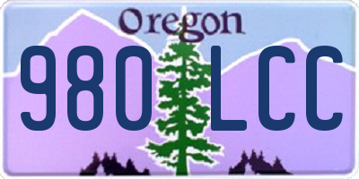 OR license plate 980LCC