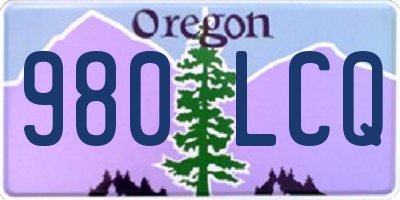 OR license plate 980LCQ