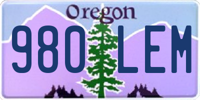 OR license plate 980LEM