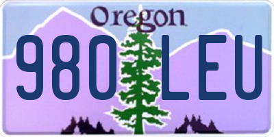 OR license plate 980LEU