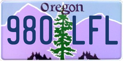 OR license plate 980LFL