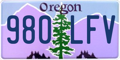 OR license plate 980LFV