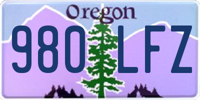 OR license plate 980LFZ