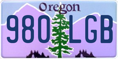 OR license plate 980LGB