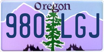 OR license plate 980LGJ