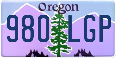 OR license plate 980LGP