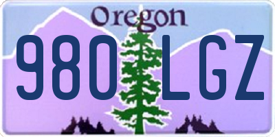 OR license plate 980LGZ