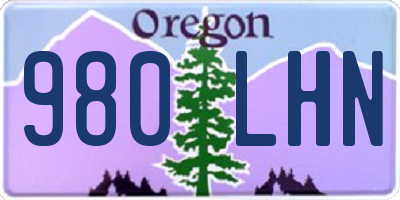 OR license plate 980LHN