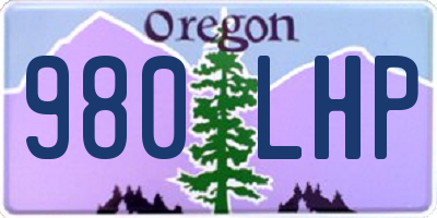 OR license plate 980LHP