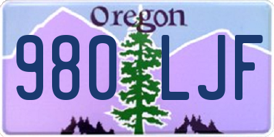 OR license plate 980LJF