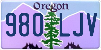 OR license plate 980LJV